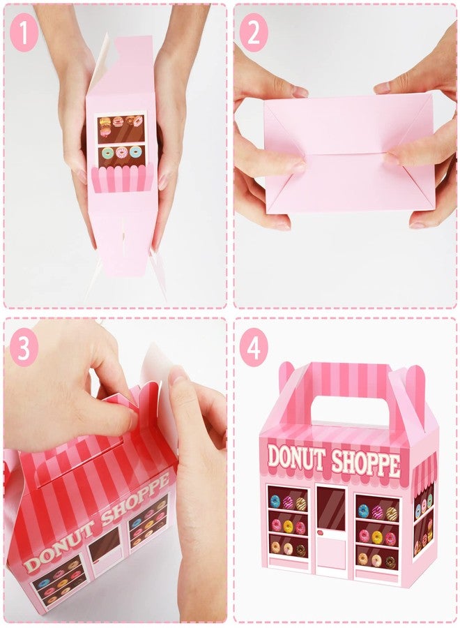 تفكس جيه علبة هدايا حفلات الدونات (12 علبة) مع حقيبتين حلوى، أكياس هدايا دونات لطيفة مع حلوى، علب هدايا حلوى "شكرًا جزيلًا"، علب هدايا عيد ميلاد للأطفال، لوازم تزيين حفلات أعياد الميلاد وحفلات استقبال المولود. - Image 5